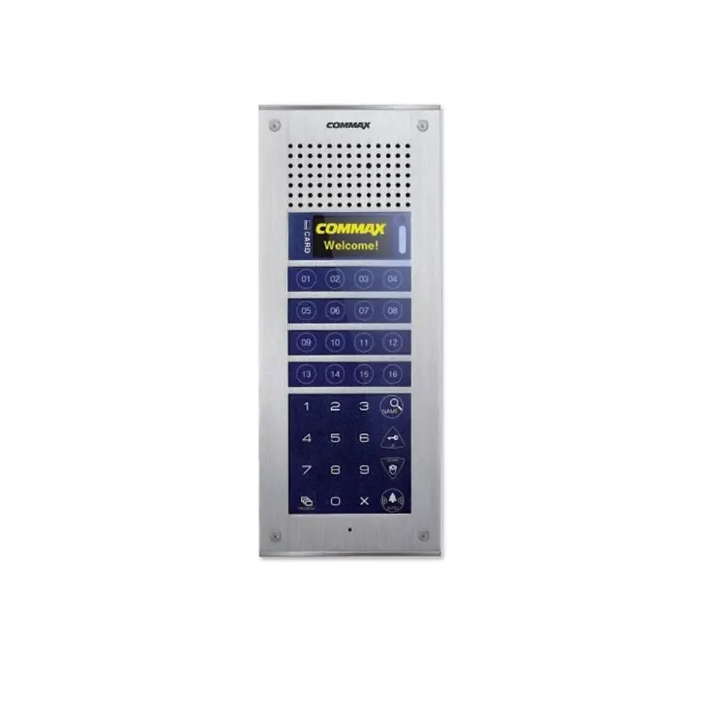 CMP-4BCT/RF1 Commax Apartman Kapısı İçin Hybrıd Dijital Şifreli Ve Kart Okuyuculu ve Analog 16 Butonlu Kapı Açma Özellikli Zil Panosu -CMP-4BCT/RF1