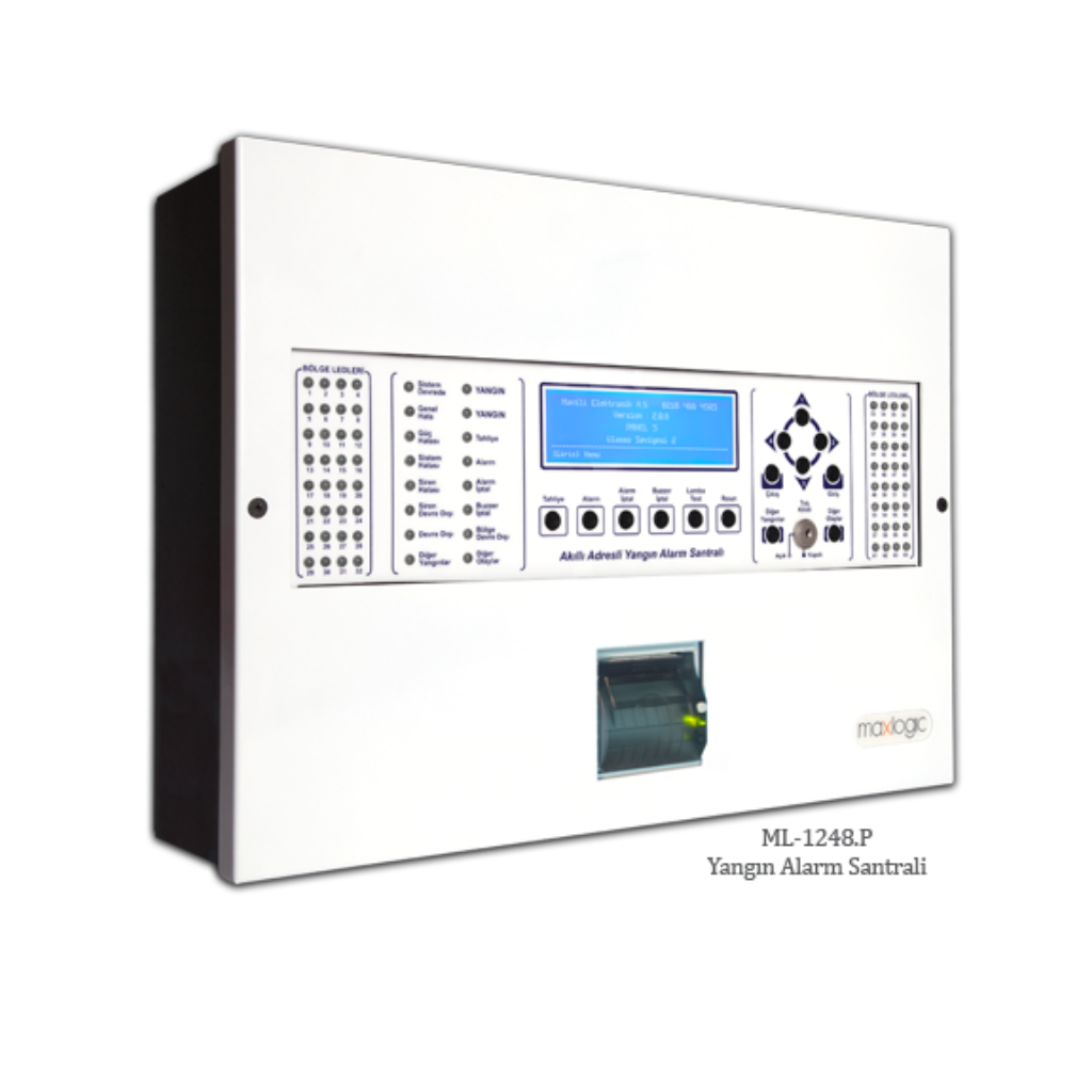 ML-124X Maxlogic Adreslenebilir Panel 8 Loop -ML-124X