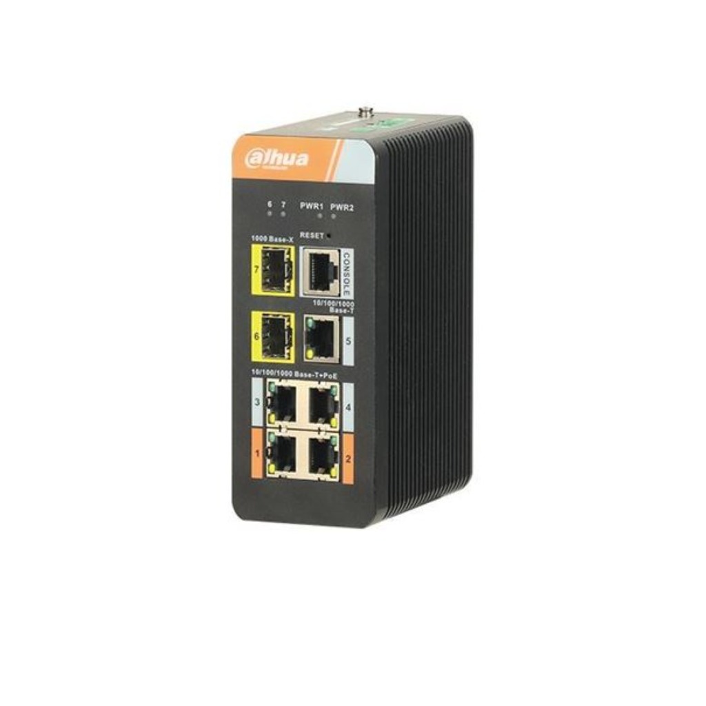 PFS4207-4GT-DP Dahua 4 Port Gigabit PoE Endüstriyel Switch -PFS4207-4GT-DP